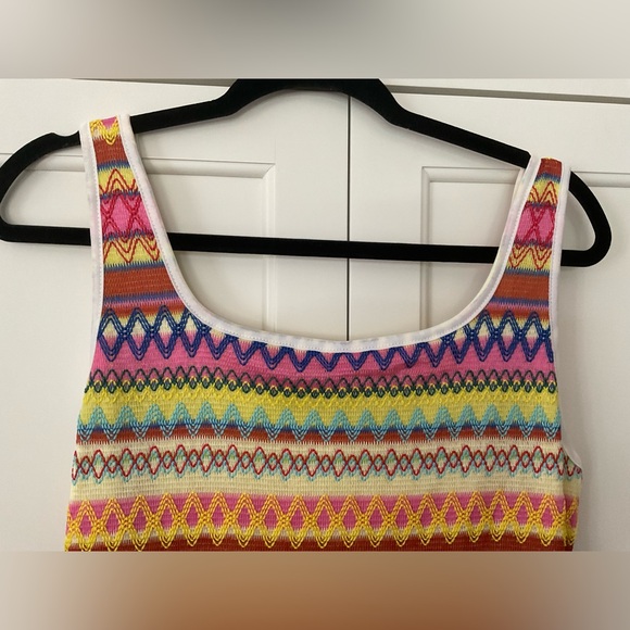 Sleeveless Slit long Dress by Fashion Sz L multicolor NWT - Picture 3 of 8